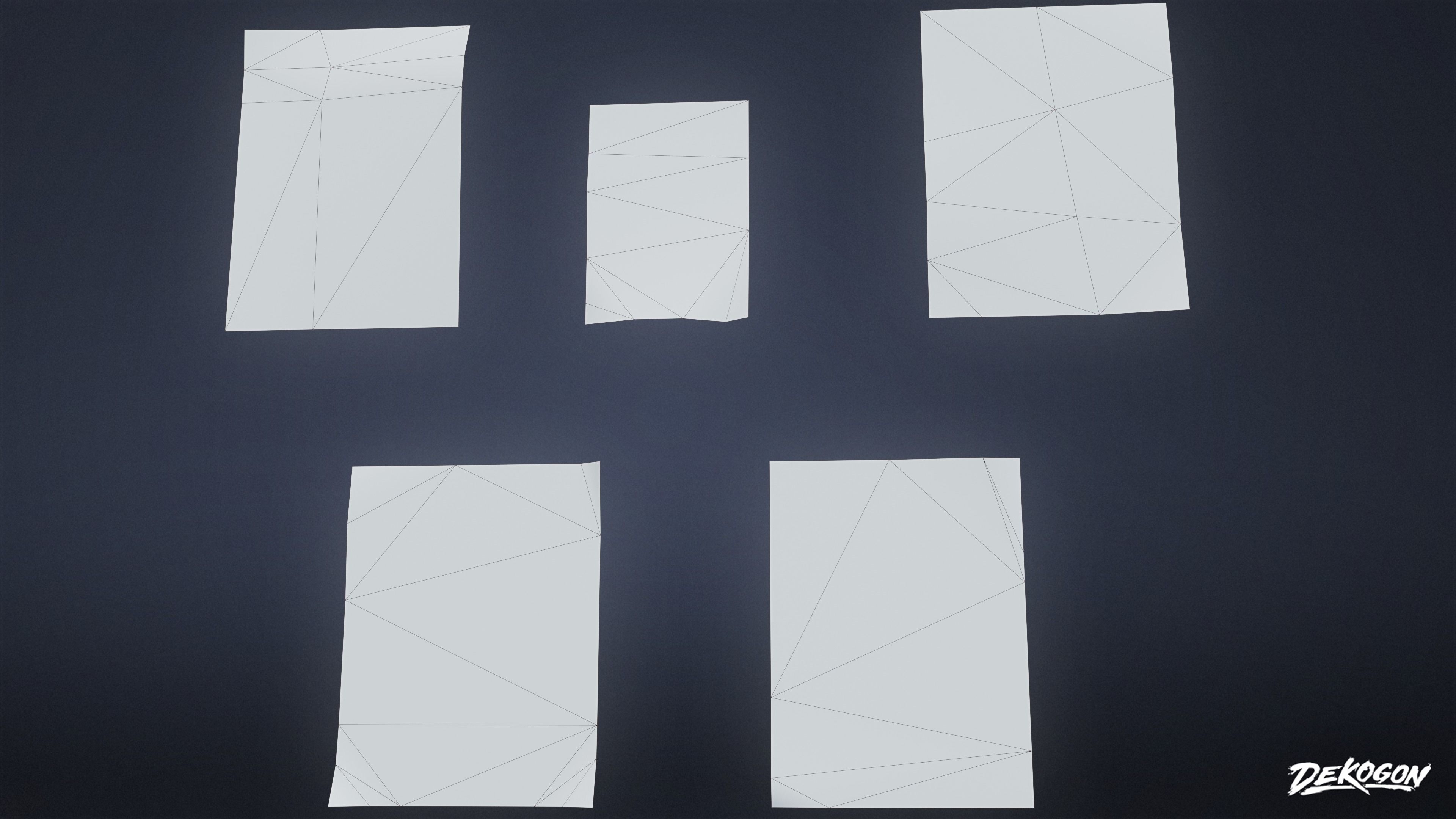 HIGH SCHOOL GYM - School Posters 01 - LOW POLY Low-poly 3D model_9