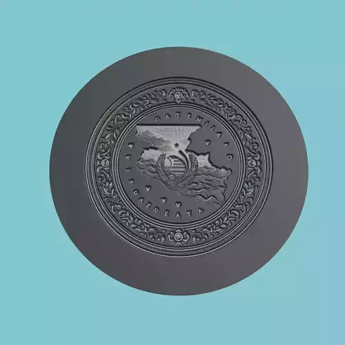 Guatemala Map Medallion