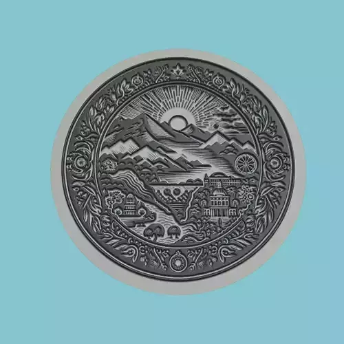 Guatemala Map Medallion