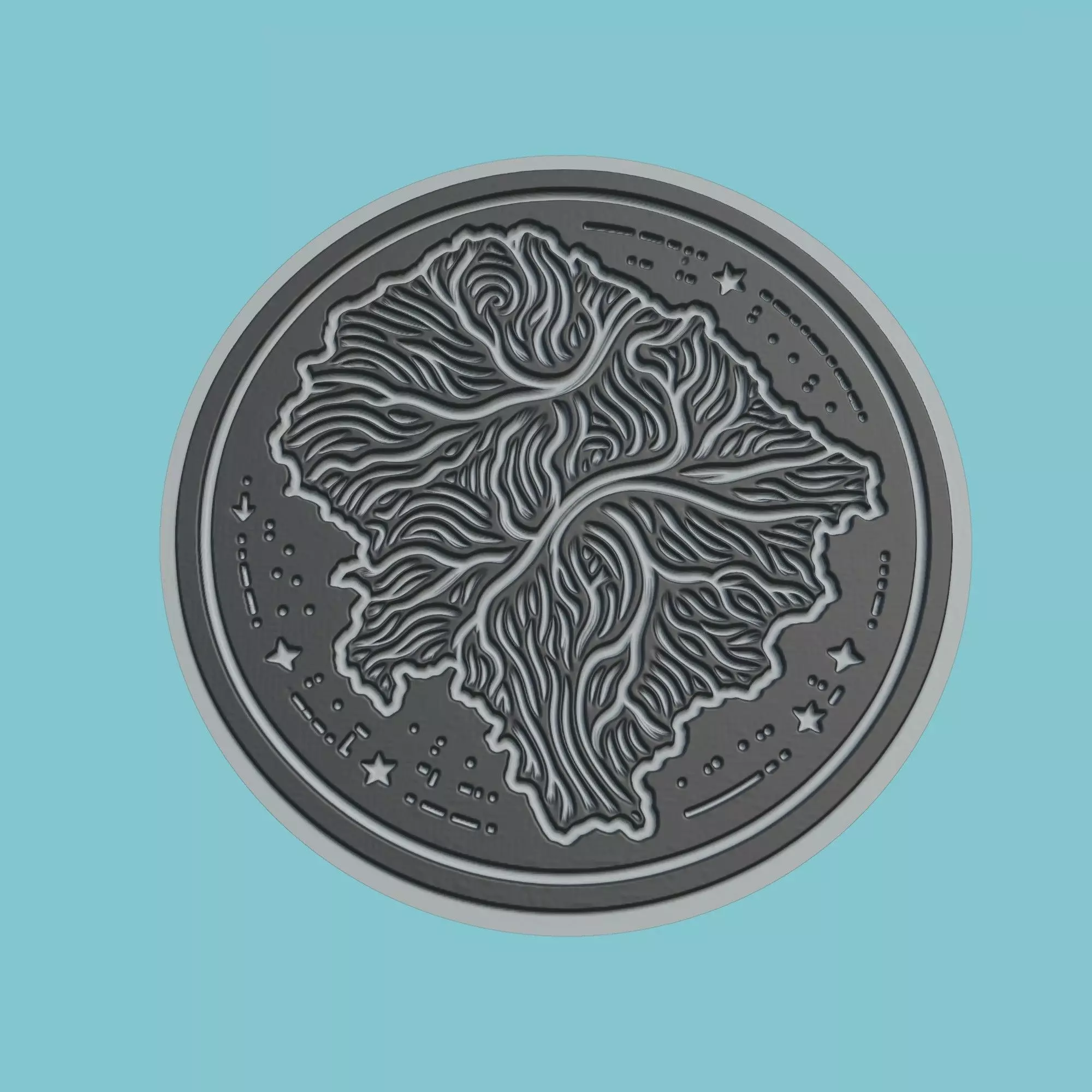 Guinea Map Medallion 3D print model