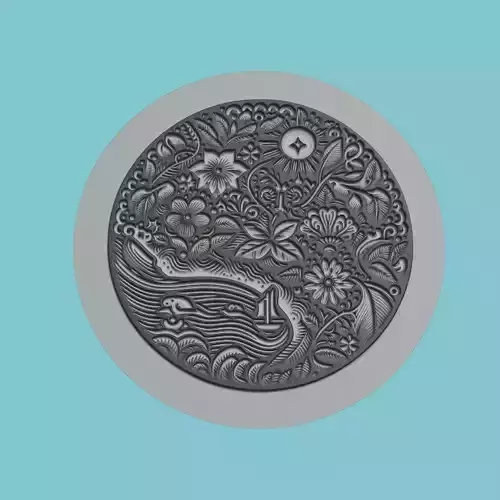 Guinea-Bissau Map Medallion