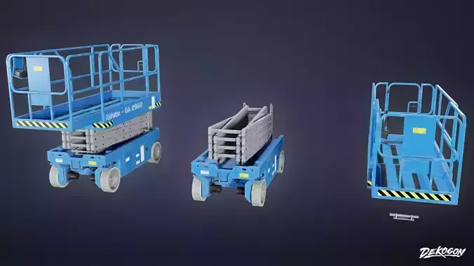 HIGH SCHOOL GYM - Scissors Lift 01 - LOW POLY