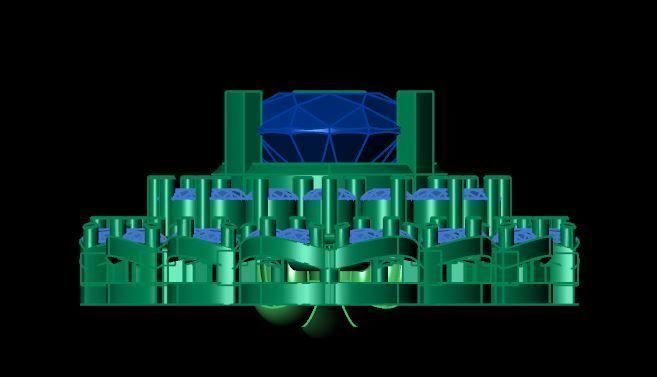 Ruby Emerald and daimond pandent 3D print model 3D print model_11