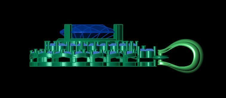 Ruby Emerald and daimond pandent 3D print model 3D print model_12