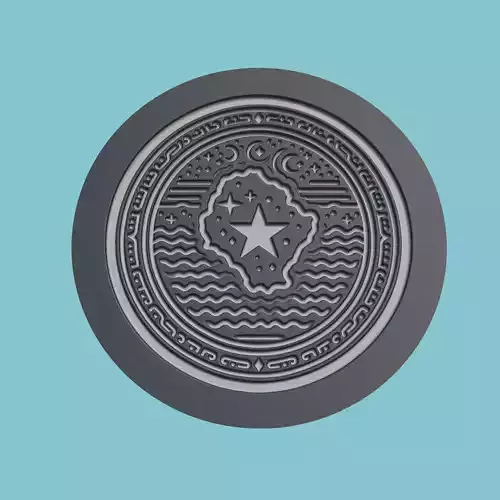 Guinea-Bissau Map Medallion