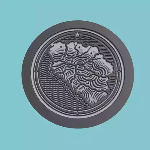 Guinea-Bissau Map Medallion