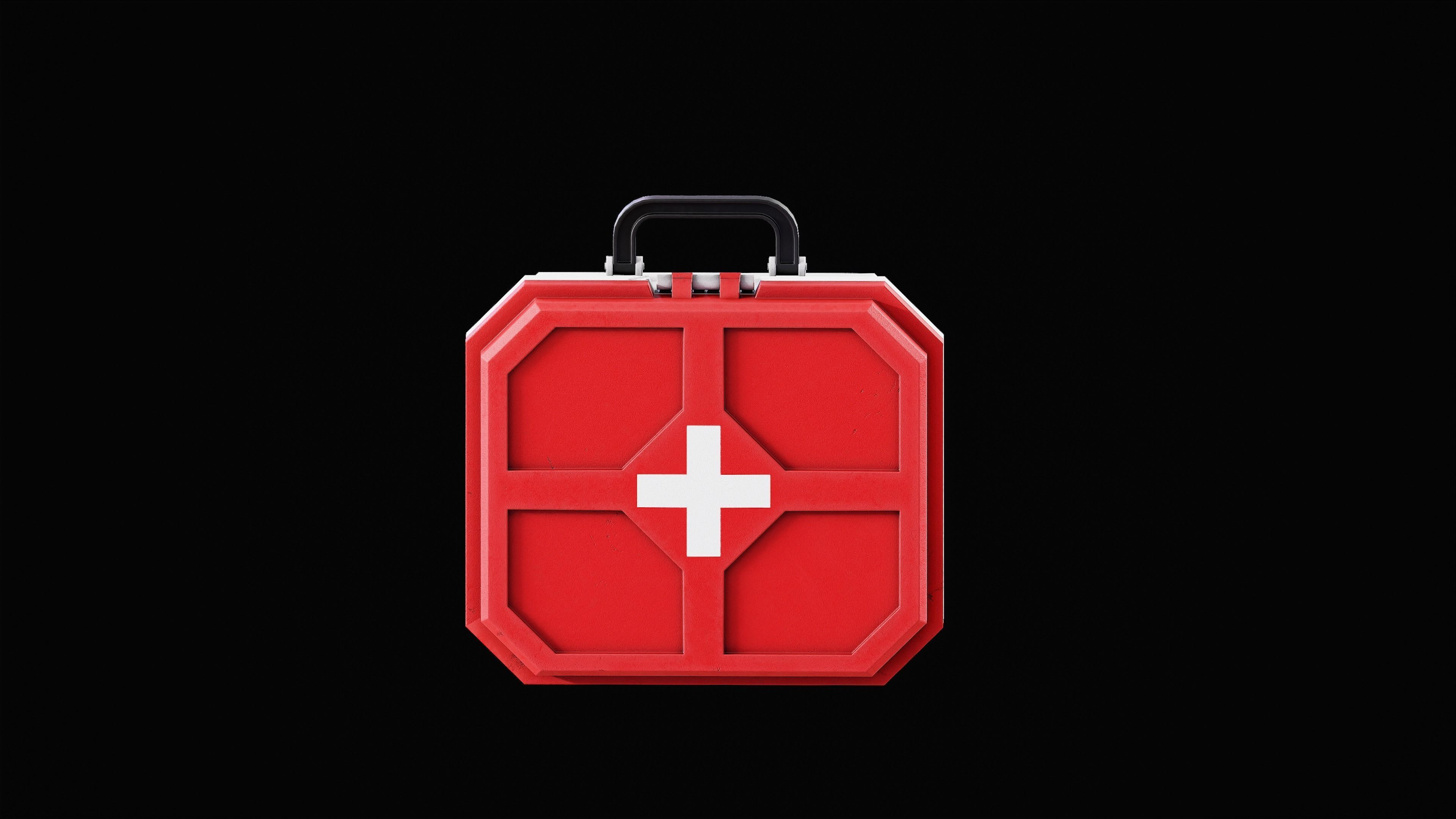 Game ready Health Stim and MedKit Low-poly 3D model_6