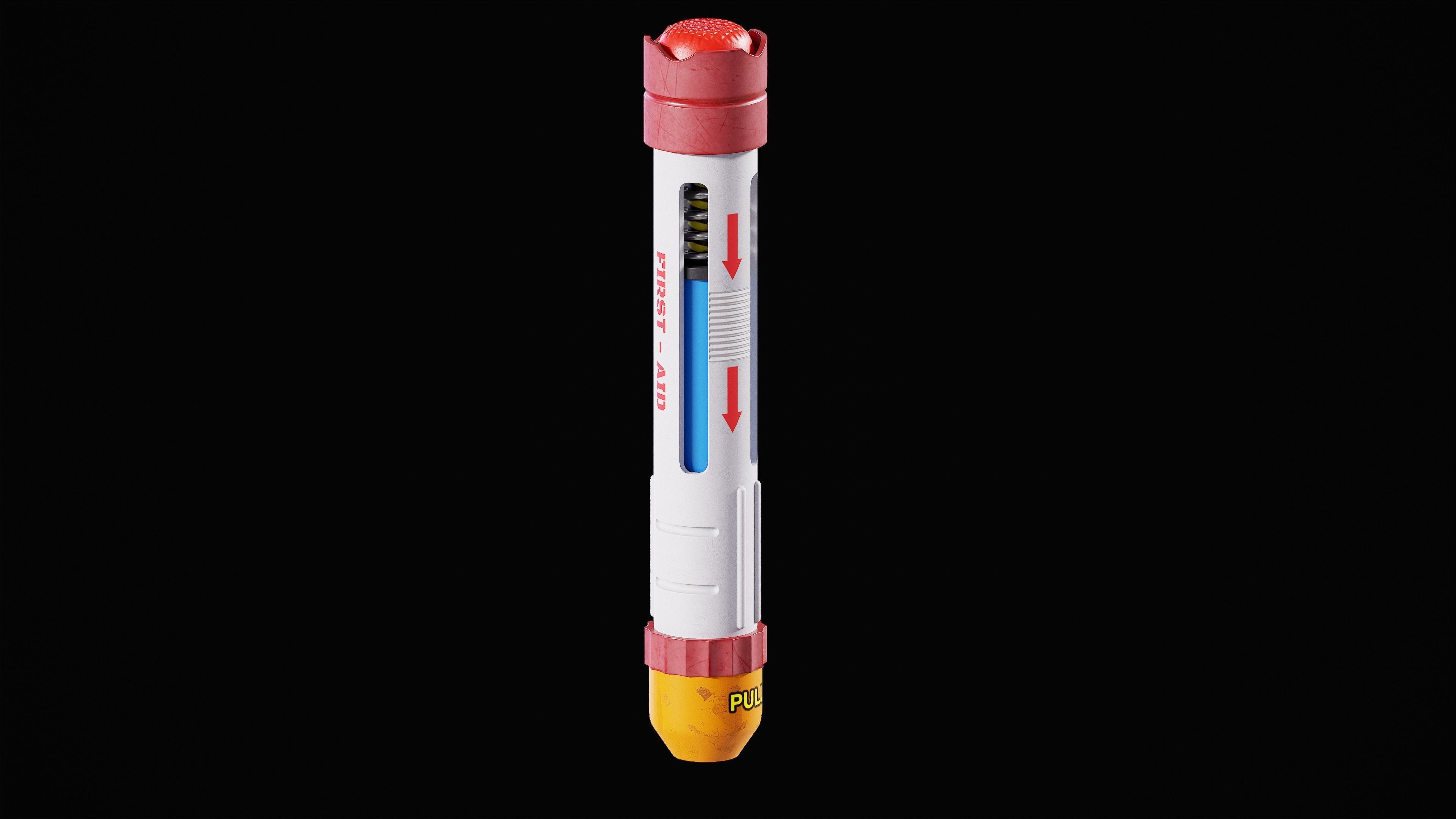 Game ready Health Stim and MedKit Low-poly 3D model_10