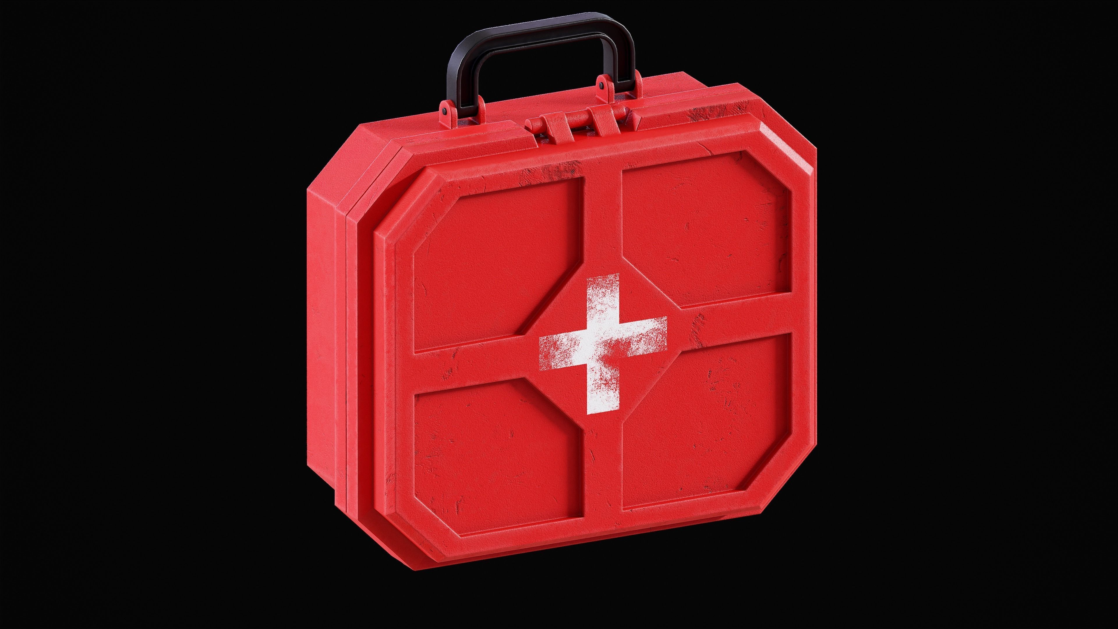 Game ready Health Stim and MedKit Low-poly 3D model_13