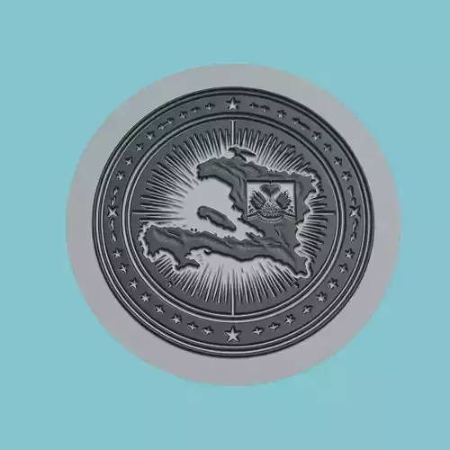Haiti Map Medallion