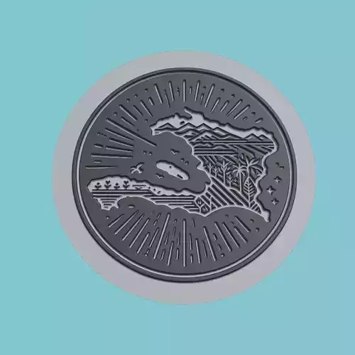 Haiti Map Medallion