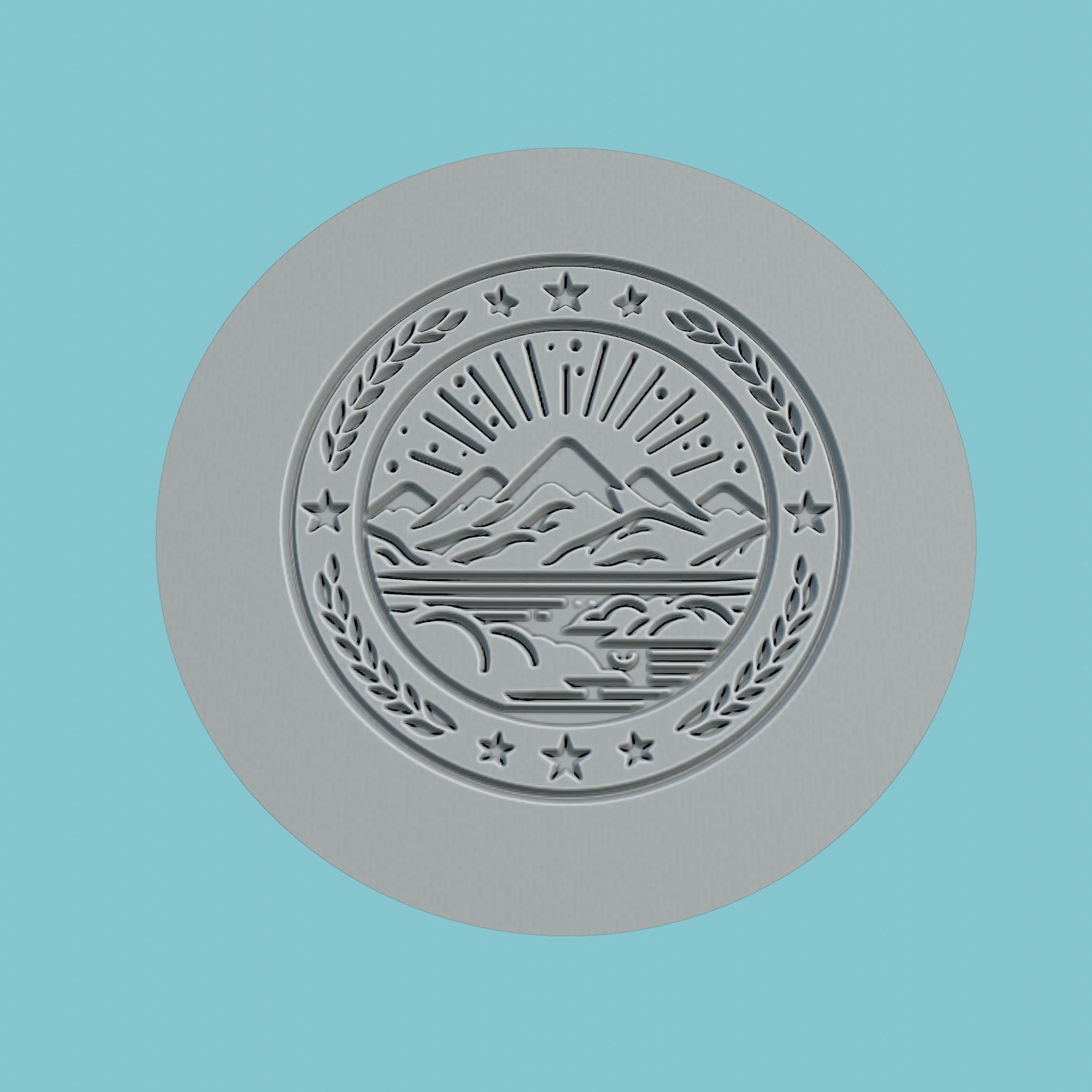 Honduras Map Medallion 3D print model_2