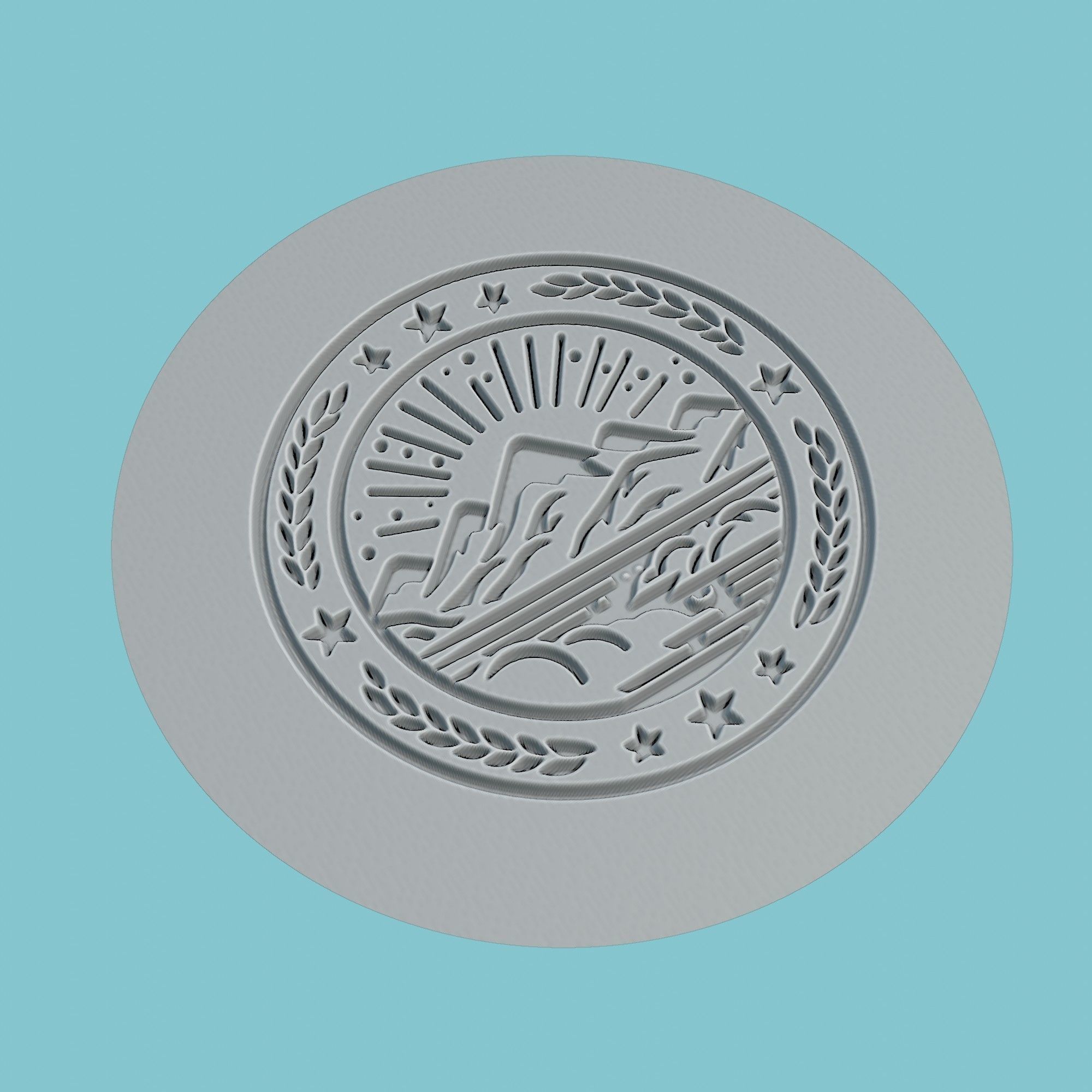 Honduras Map Medallion 3D print model_3