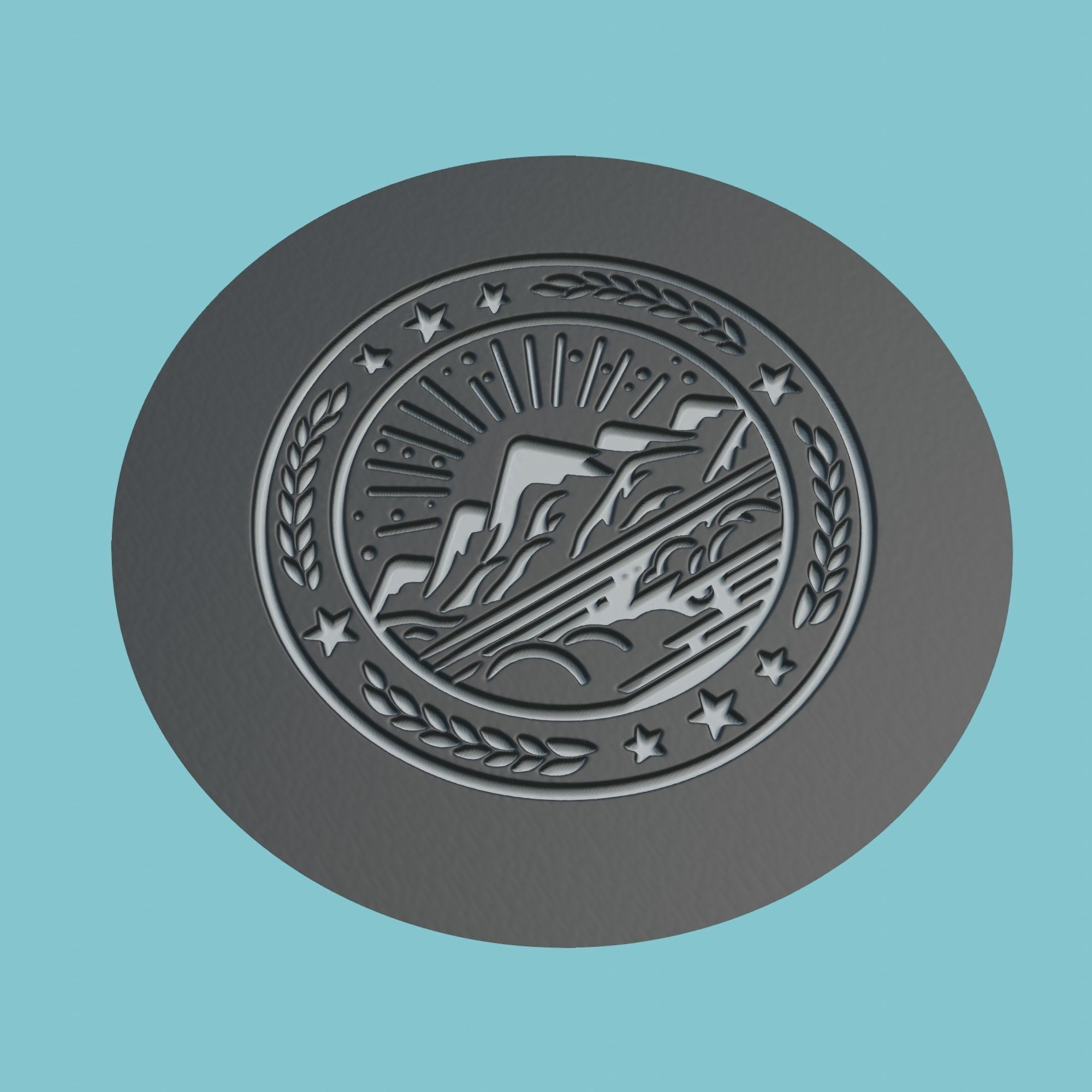 Honduras Map Medallion 3D print model_1