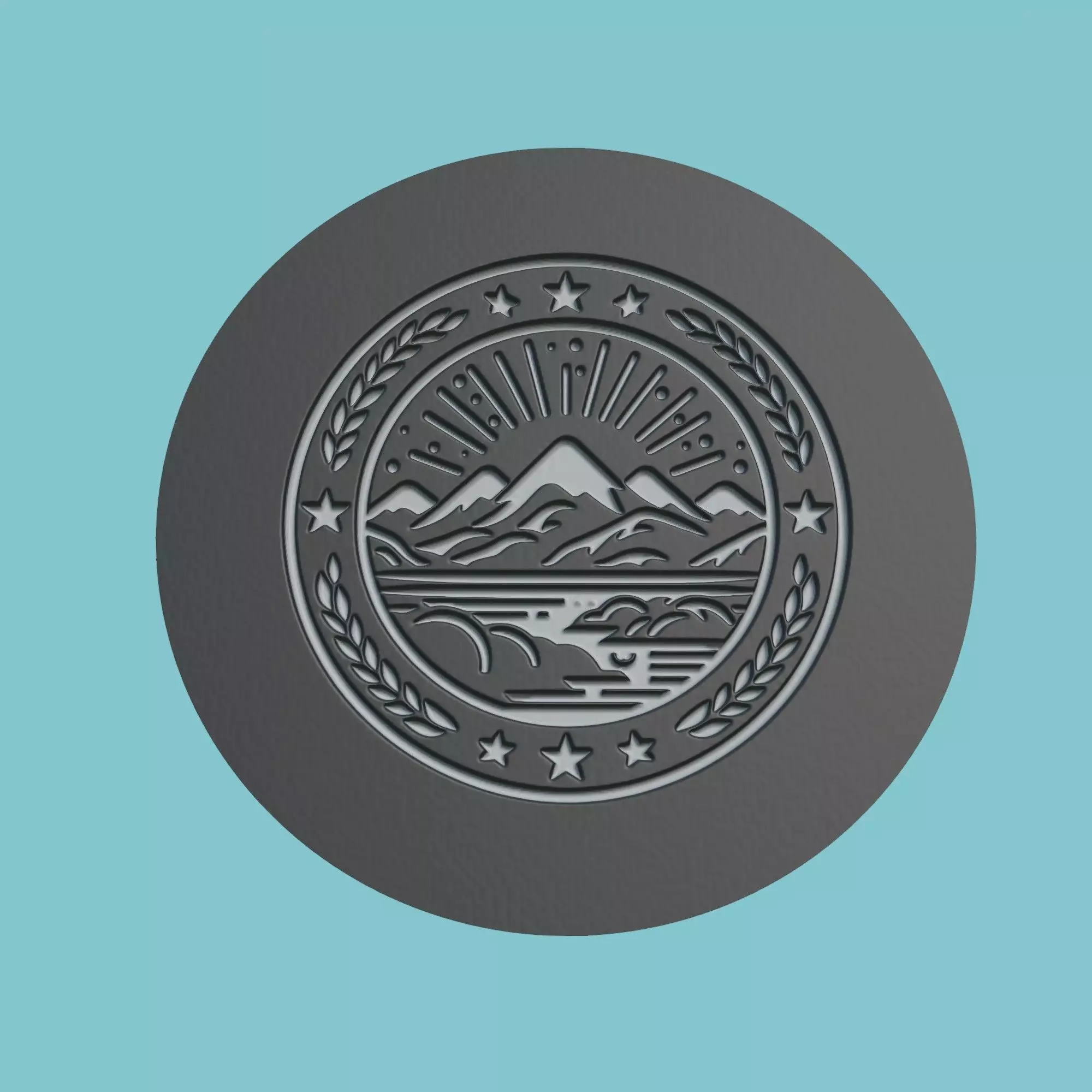 Honduras Map Medallion 3D print model_0