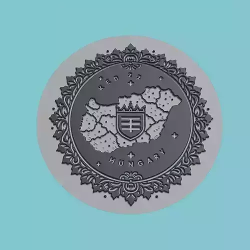 Hungary Map Medallion