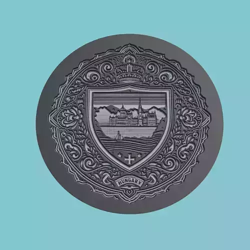 Hungary Map Medallion