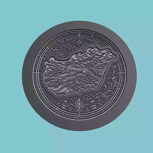 Hungary Map Medallion