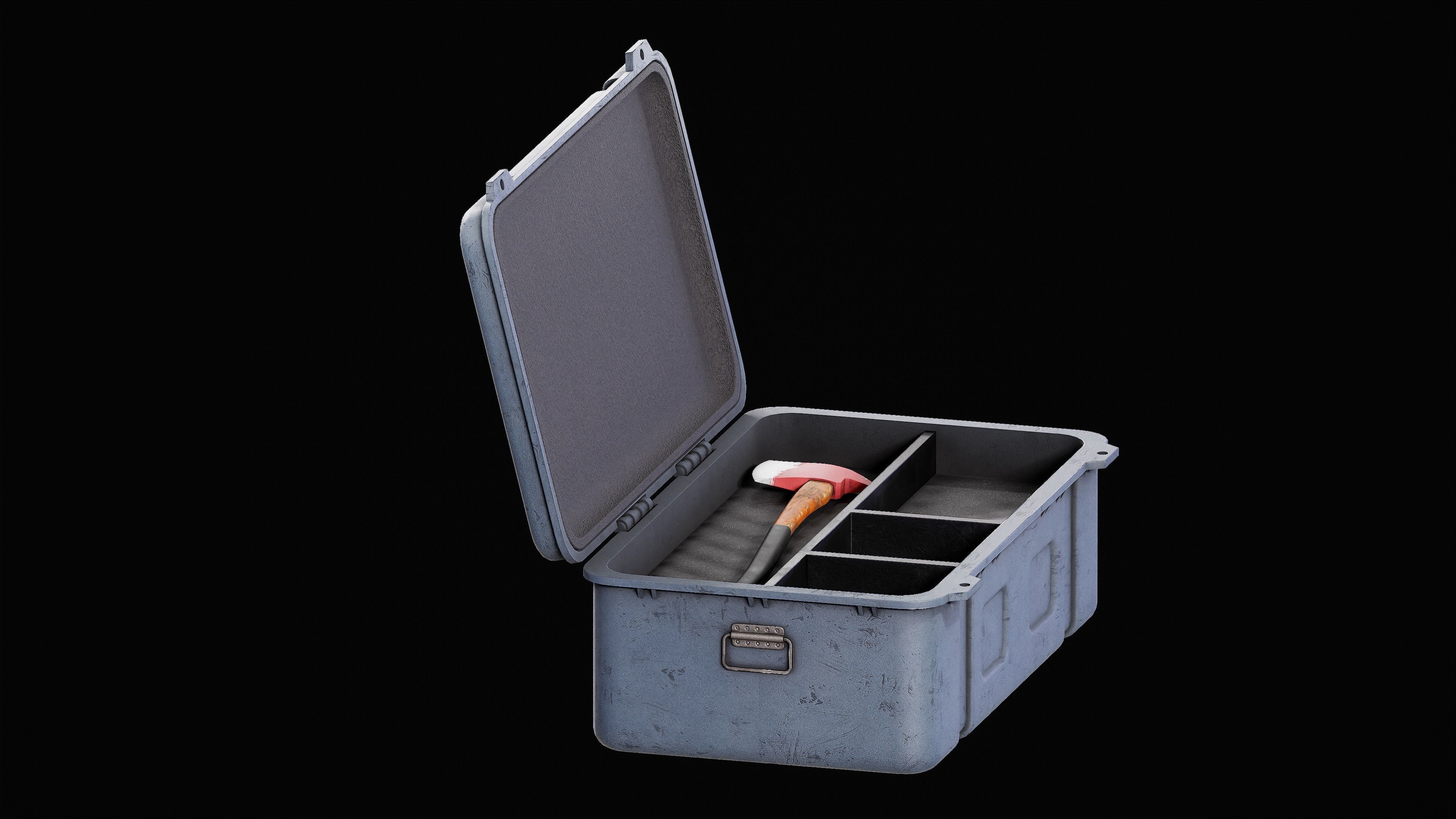 Game Ready Supply Boxes and Loot Crate PBR Rigged Low-poly 3D model_6