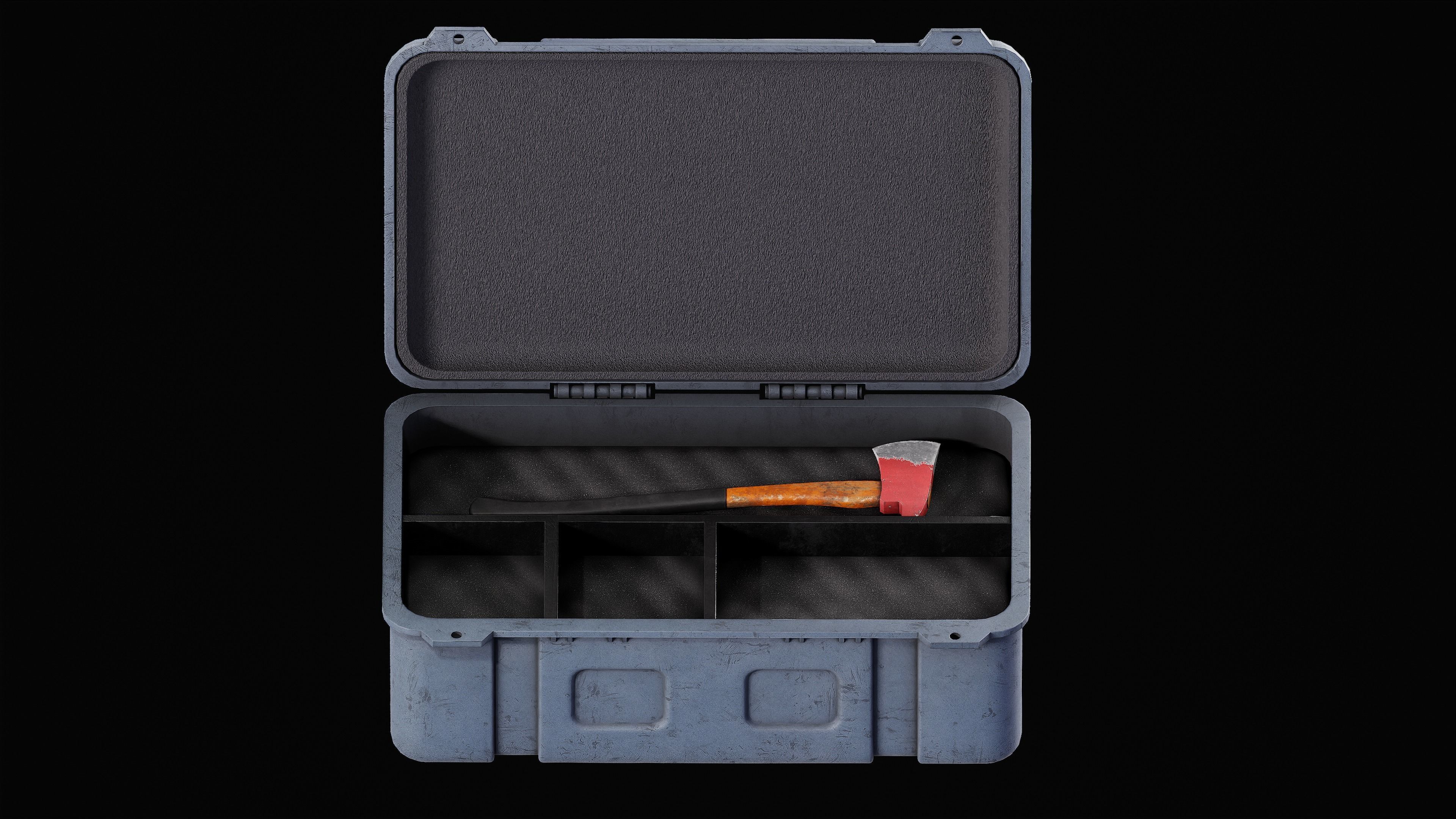 Game Ready Supply Boxes and Loot Crate PBR Rigged Low-poly 3D model_3