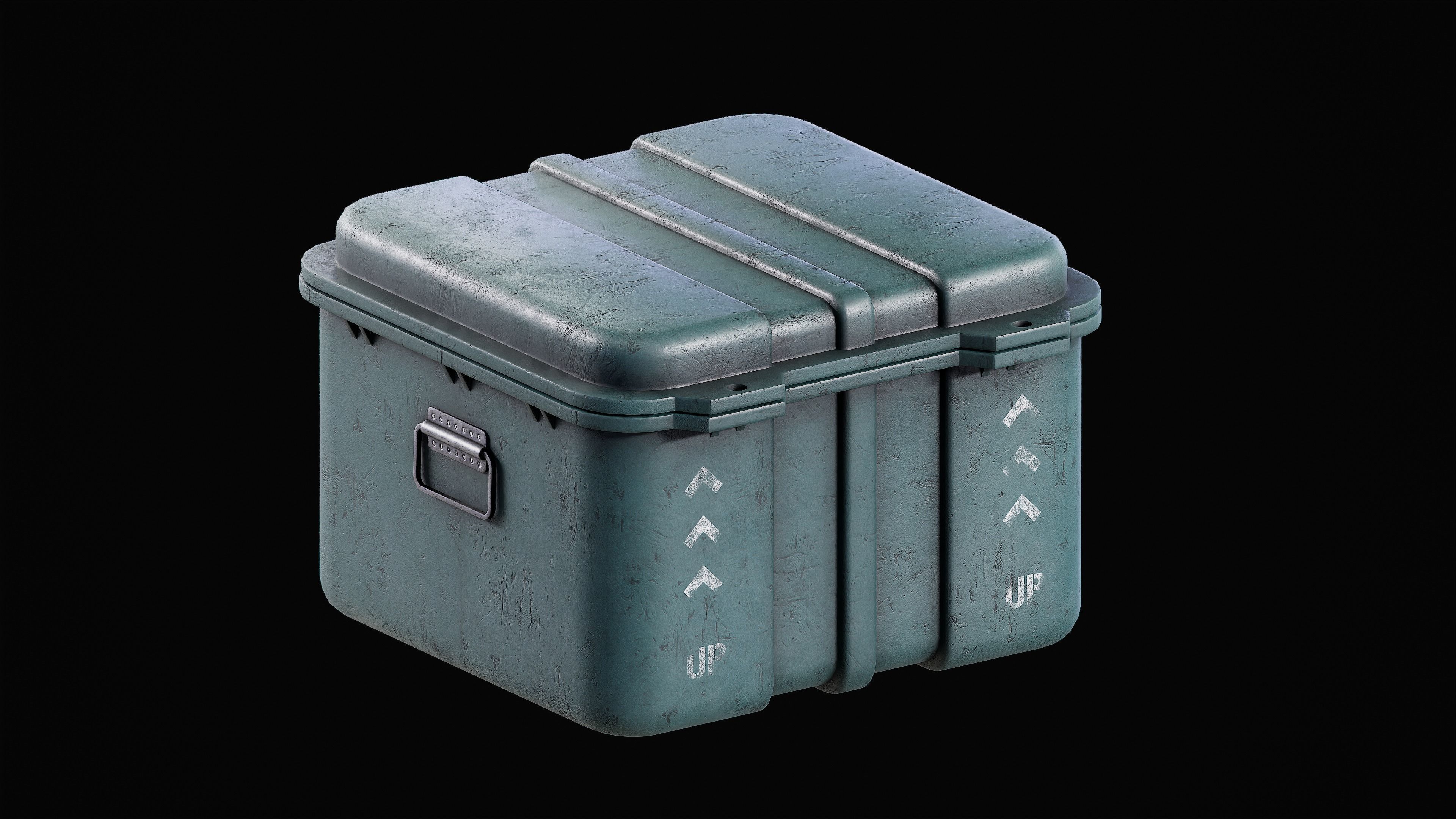 Game Ready Supply Boxes and Loot Crate PBR Rigged Low-poly 3D model_11