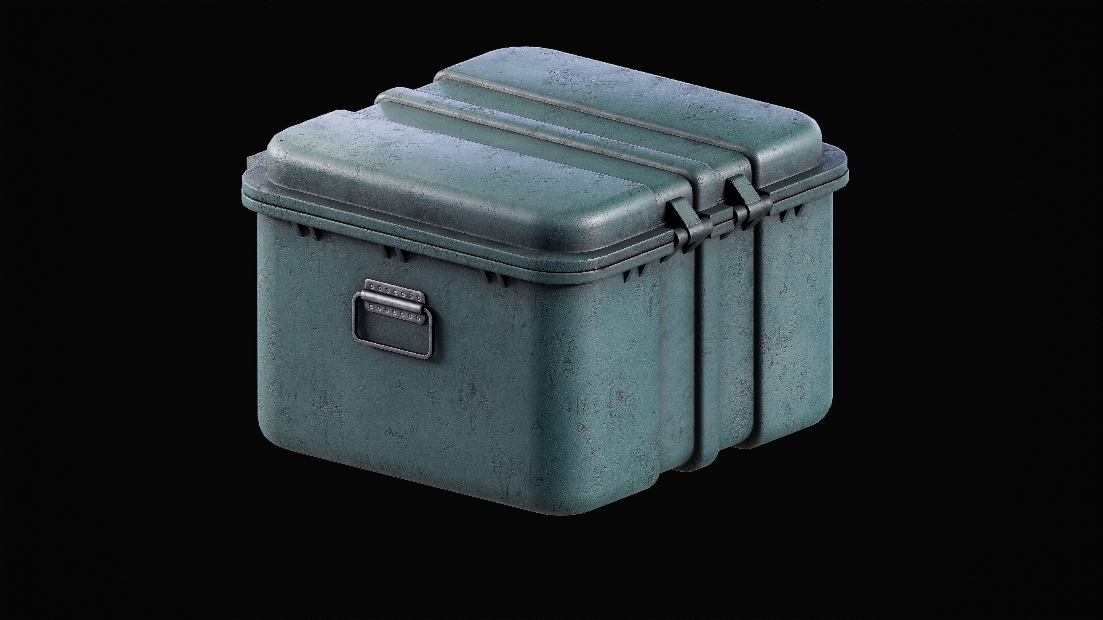 Game Ready Supply Boxes and Loot Crate PBR Rigged Low-poly 3D model_12