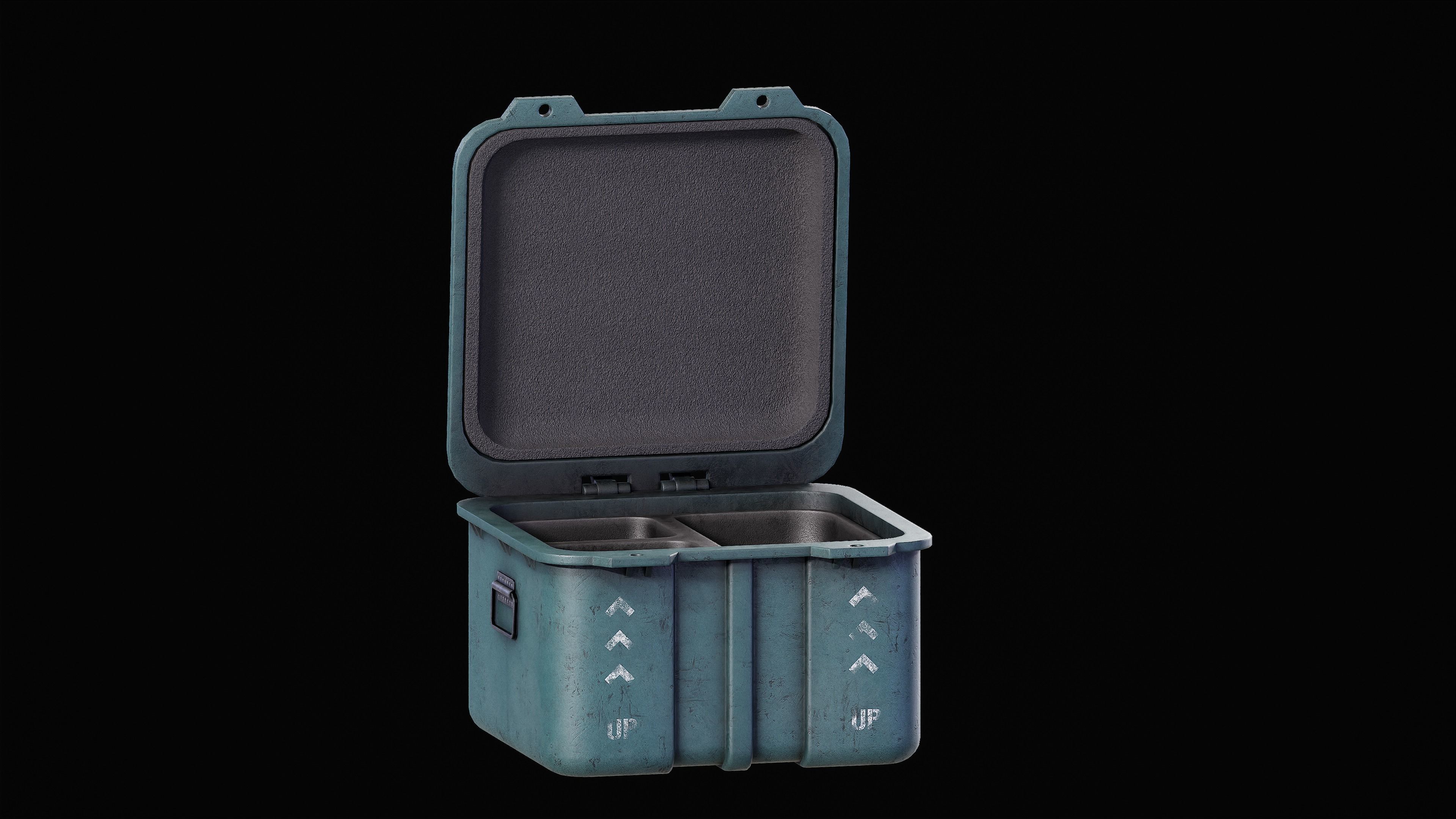 Game Ready Supply Boxes and Loot Crate PBR Rigged Low-poly 3D model_16