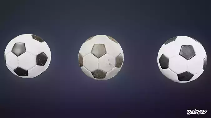 HIGH SCHOOL GYM - Soccer Ball 01 - LOW POLY
