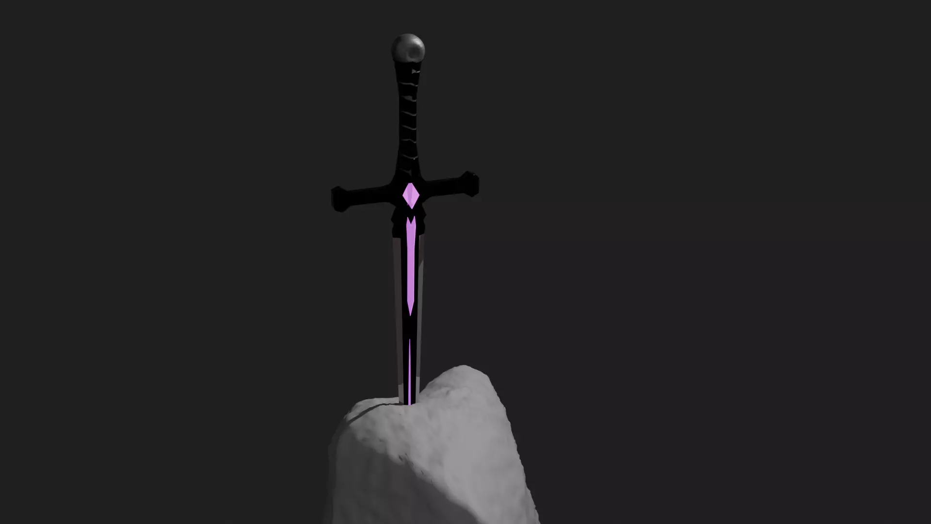 black sword 3D model_0