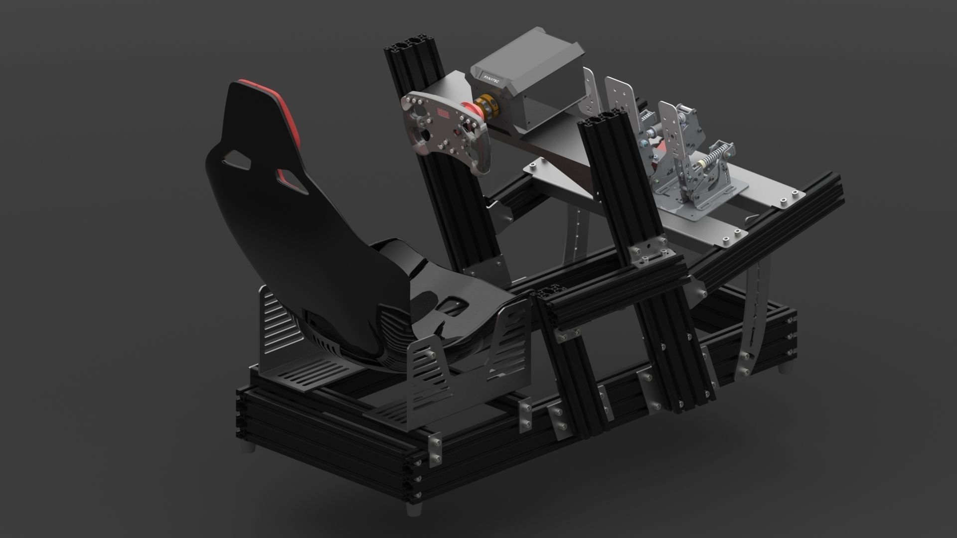 Sim Racing Cockpit 3D model_2