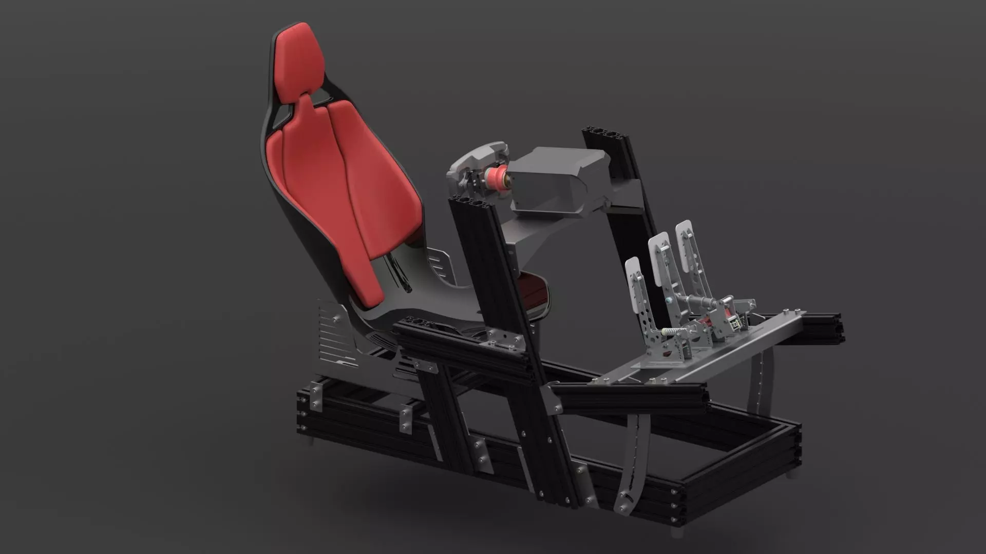 Sim Racing Cockpit 3D model_0