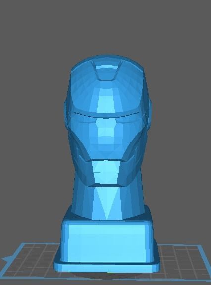 Trofeu Homem de ferro - suporte de fone de ouvido - headset 3D print model_1