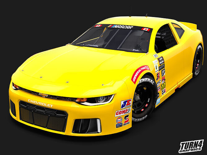NASCAR Canada Series Chevrolet Camaro ZL1 Low-poly 3D model