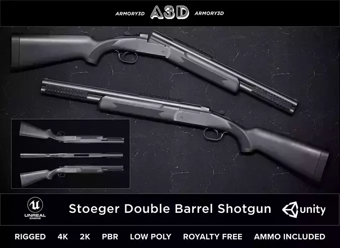 Game Ready Stoeger Over Under Double Barrel Shotgun