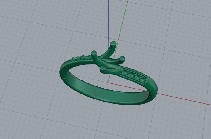 Solitaire ring Model 5884 3D print model_2