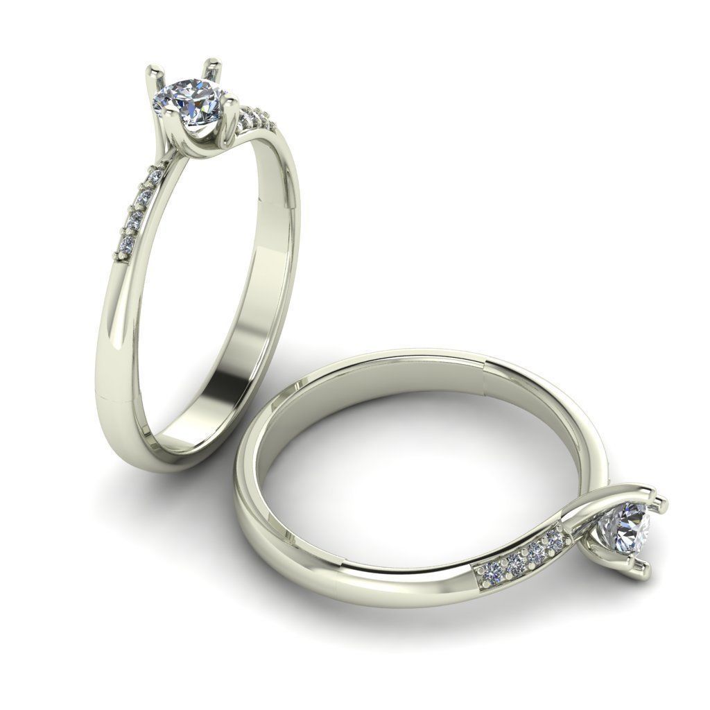Solitaire ring Model 5884 3D print model_1