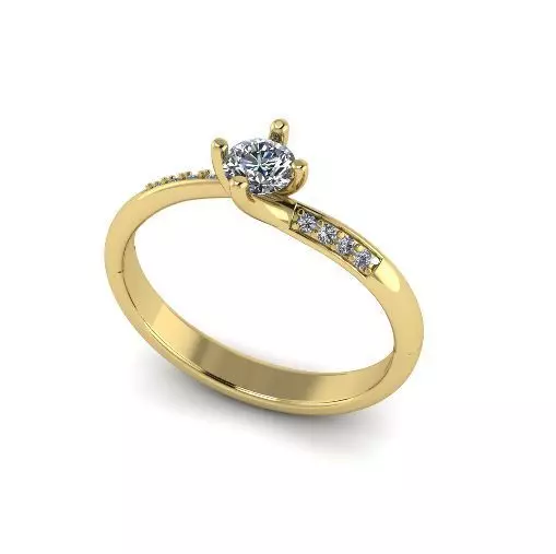 Solitaire ring Model 5884 3D print model_0