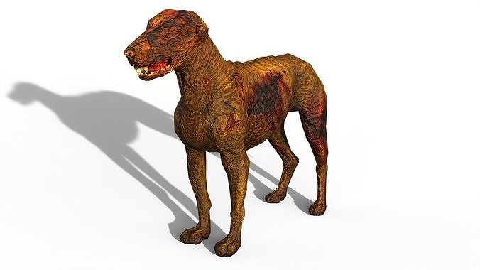 Zombie Dog Low-poly 3D model