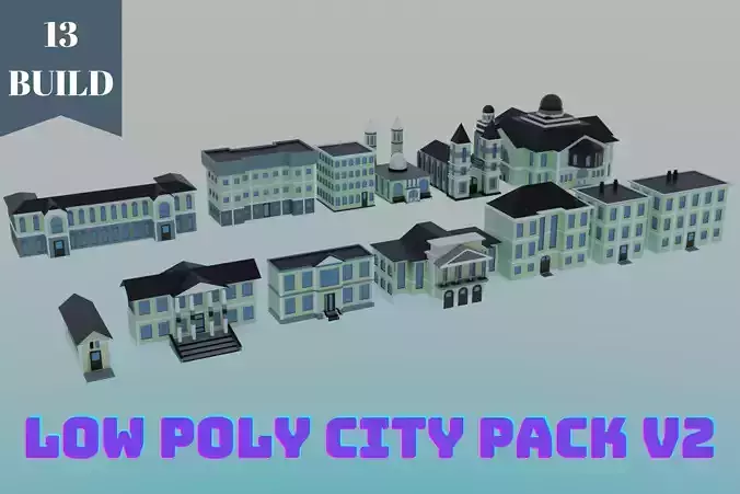 Low Poly City Pack- V2