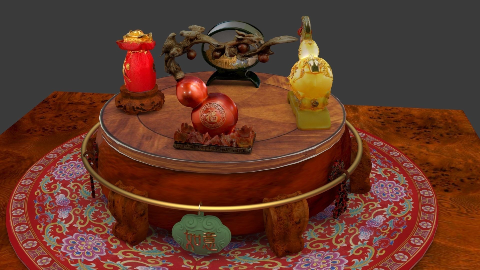 Chinese gourd 3D model_1