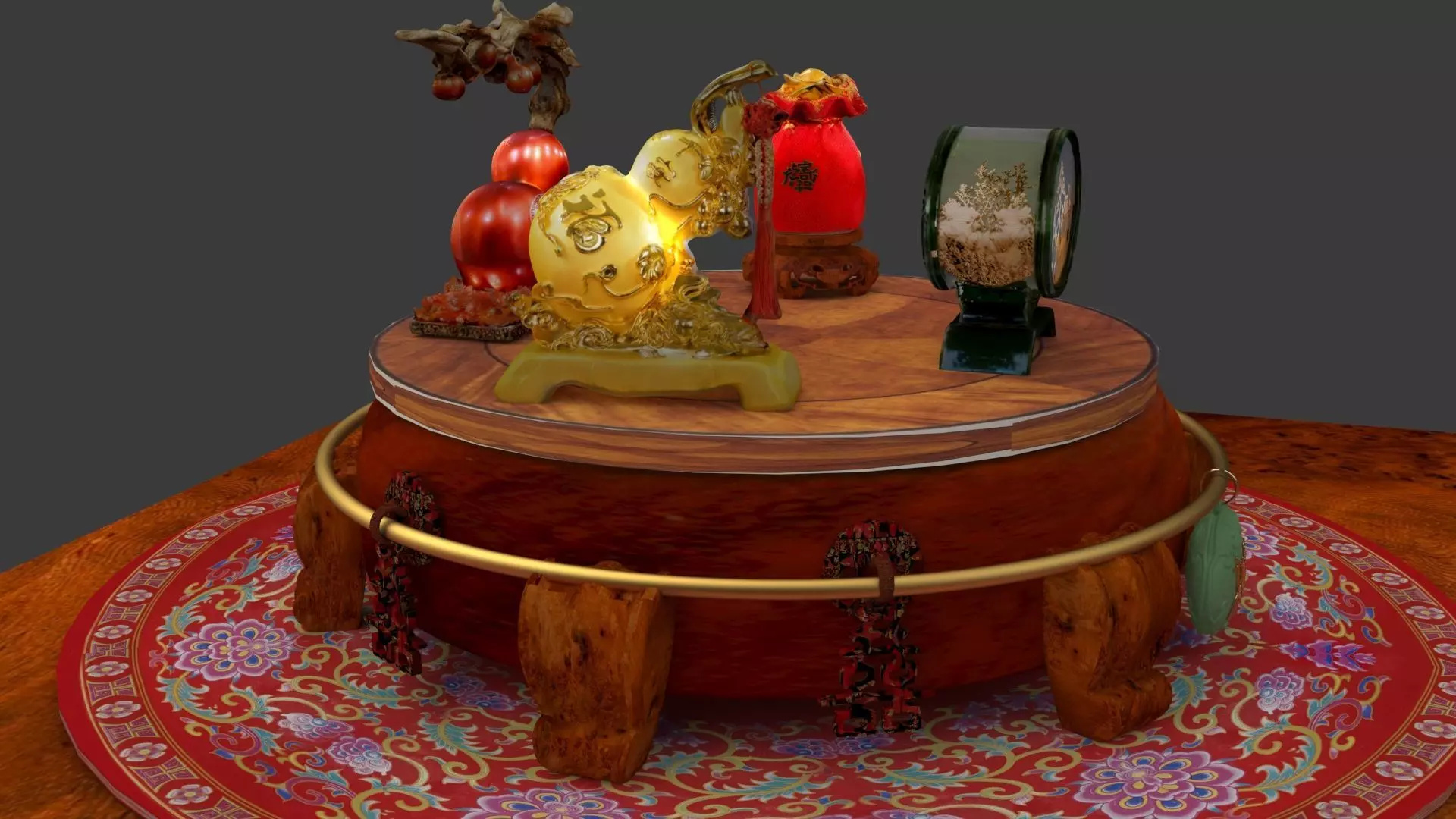 Chinese gourd 3D model_0