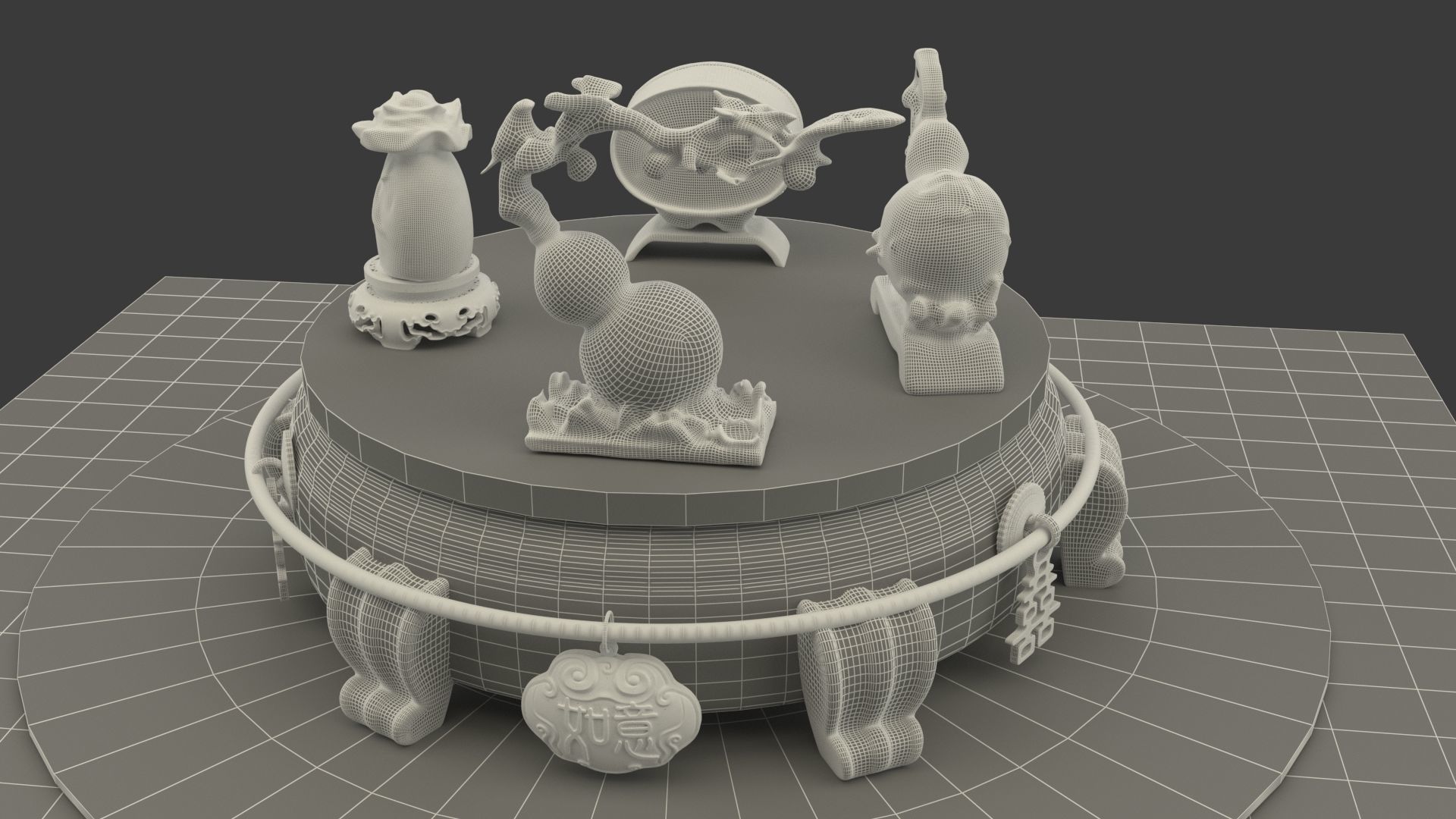 Chinese gourd 3D model_6