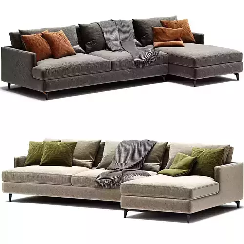 DAVE Sofa Bed With Chaise Longue By Milano Bedding