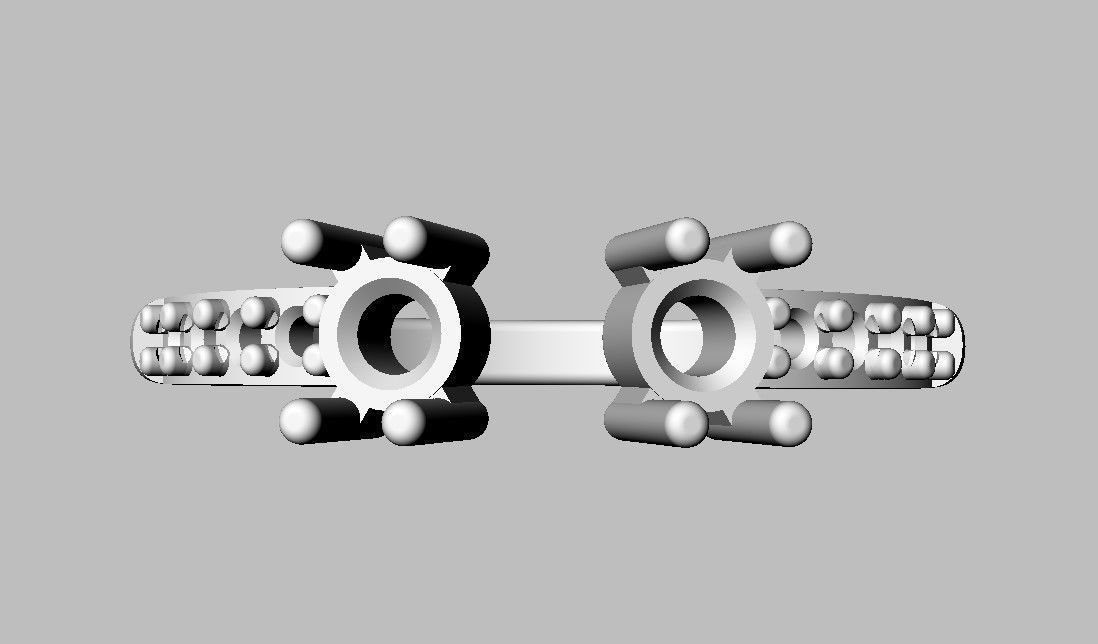 Open Gemstone Ring 3D print model_22