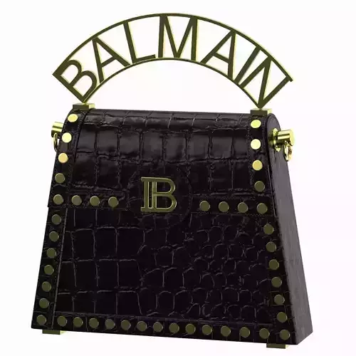 Balmain B Buzz Dynasty Small Bag Black Crocodile
