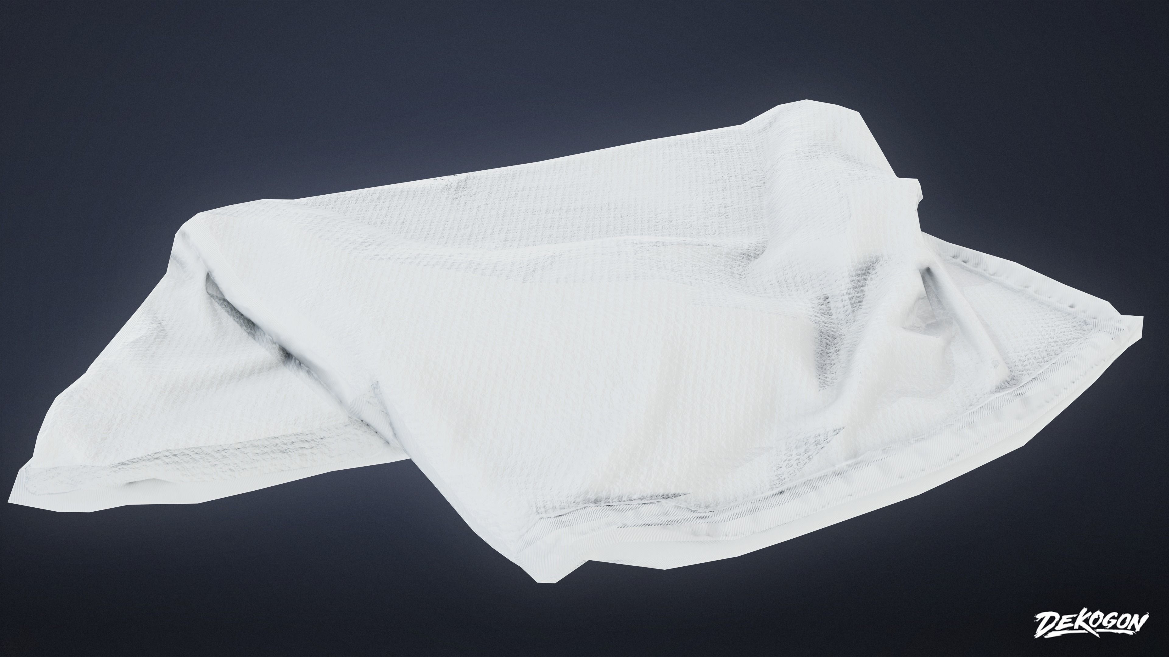 HIGH SCHOOL GYM - Towel Stack 01 - LOW POLY Low-poly 3D model_4