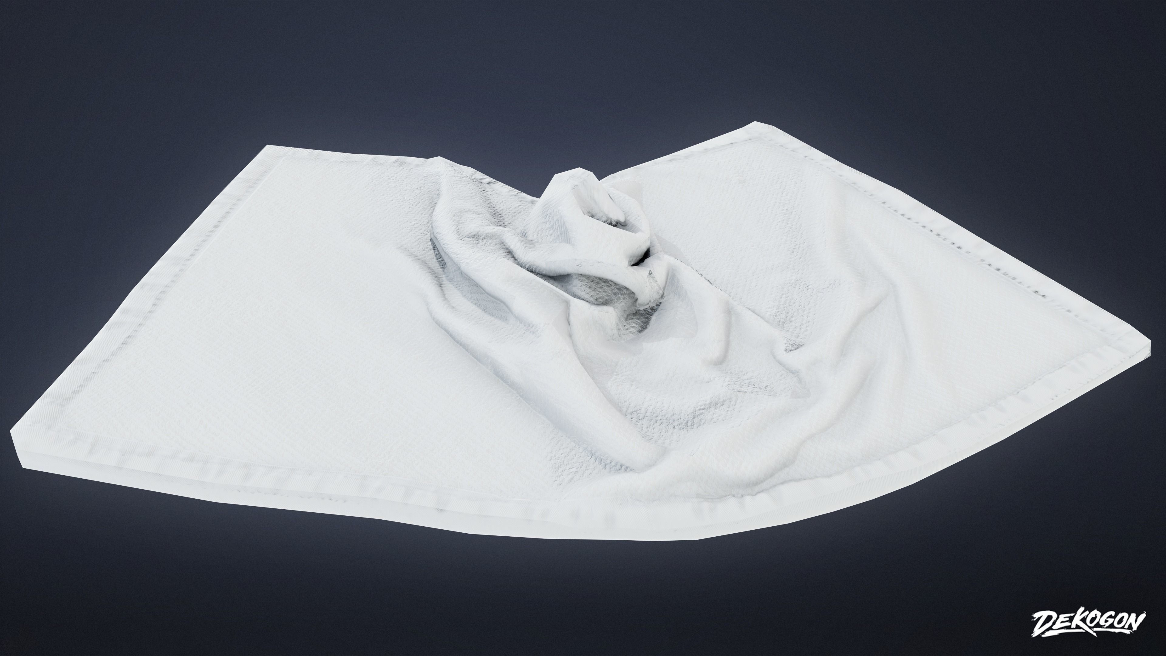 HIGH SCHOOL GYM - Towel Stack 01 - LOW POLY Low-poly 3D model_5