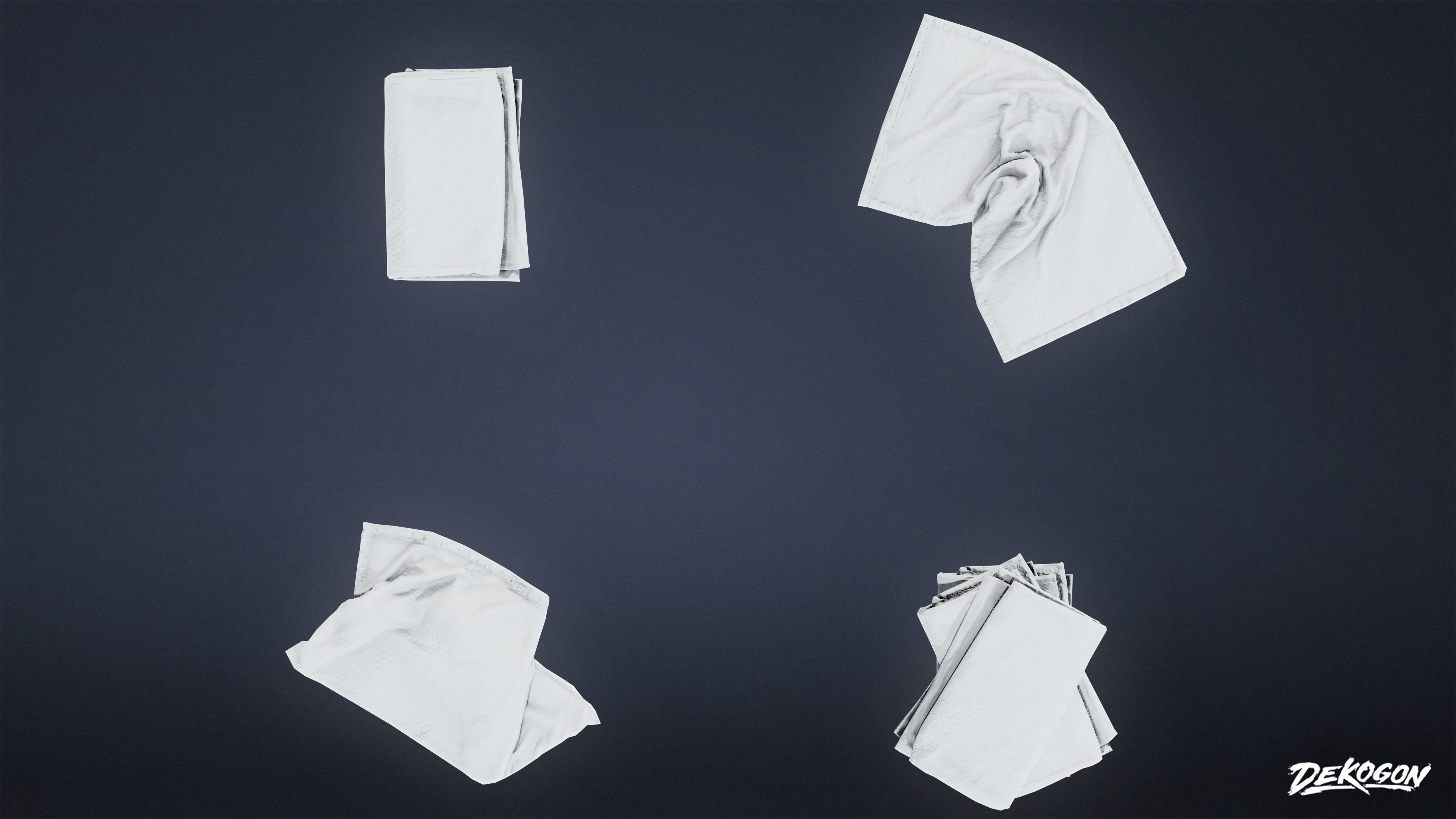 HIGH SCHOOL GYM - Towel Stack 01 - LOW POLY Low-poly 3D model_2