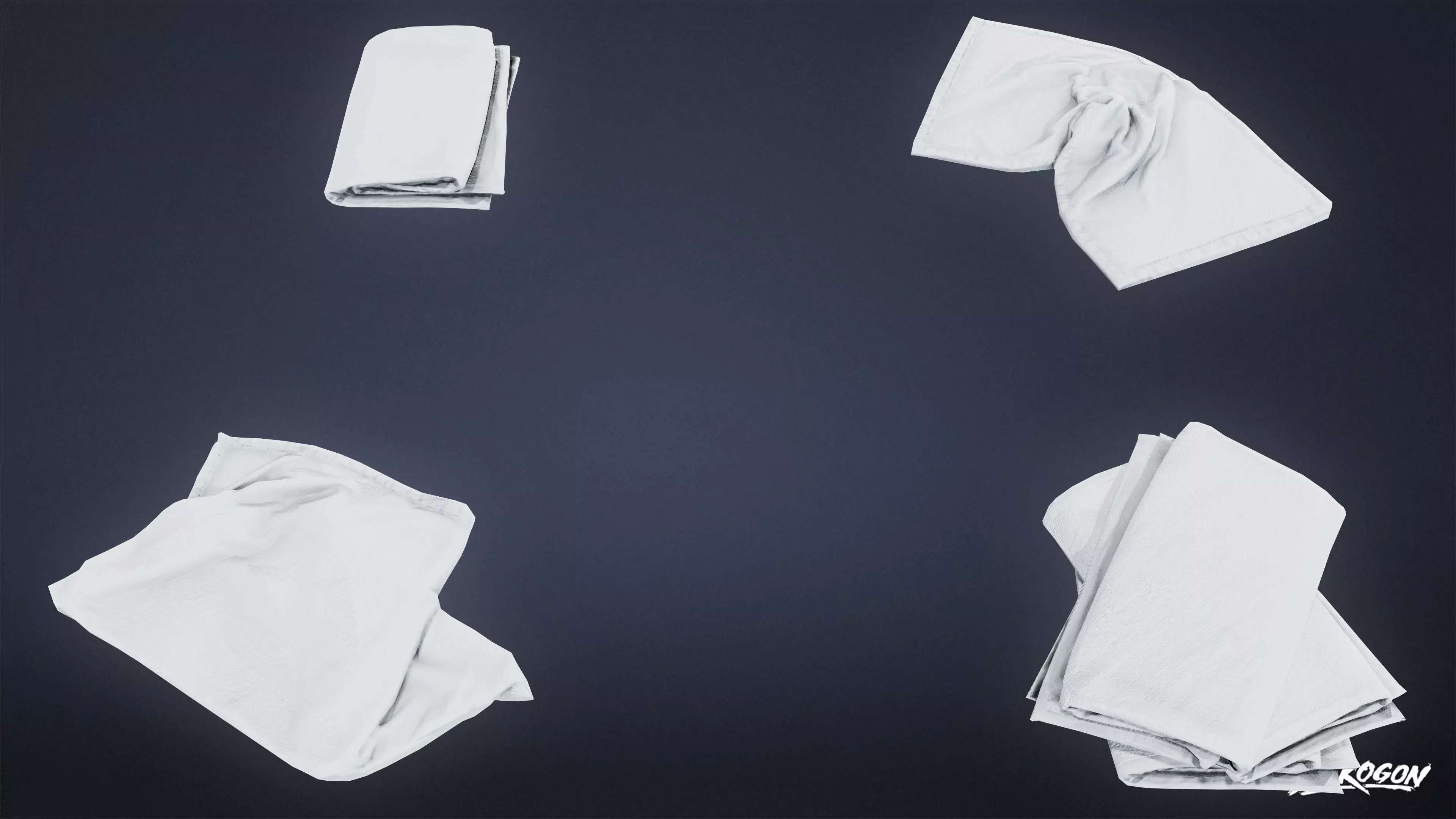 HIGH SCHOOL GYM - Towel Stack 01 - LOW POLY Low-poly 3D model_0