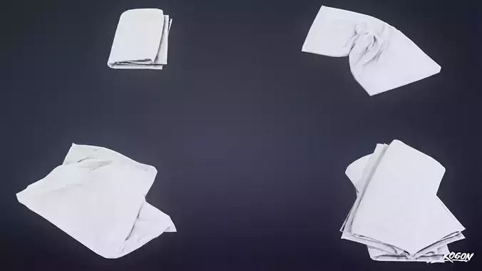 HIGH SCHOOL GYM - Towel Stack 01 - LOW POLY